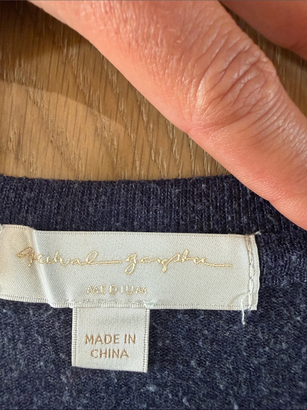 Spiritual Gangster Navy Crewneck Sweatshirt with Small Rainbow Heart - Picture 2 of 8